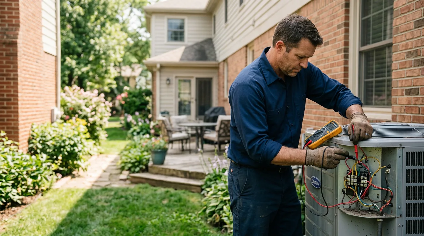 HVAC technician working near White Sulphur Springs, NY